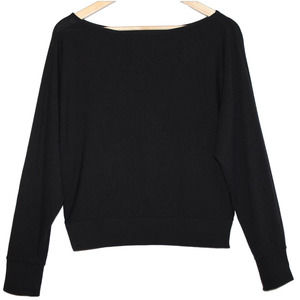 Women's Abercrombie & Fitch Soft A&F Cozy Black Long Sleeve Shirt Top Size Small